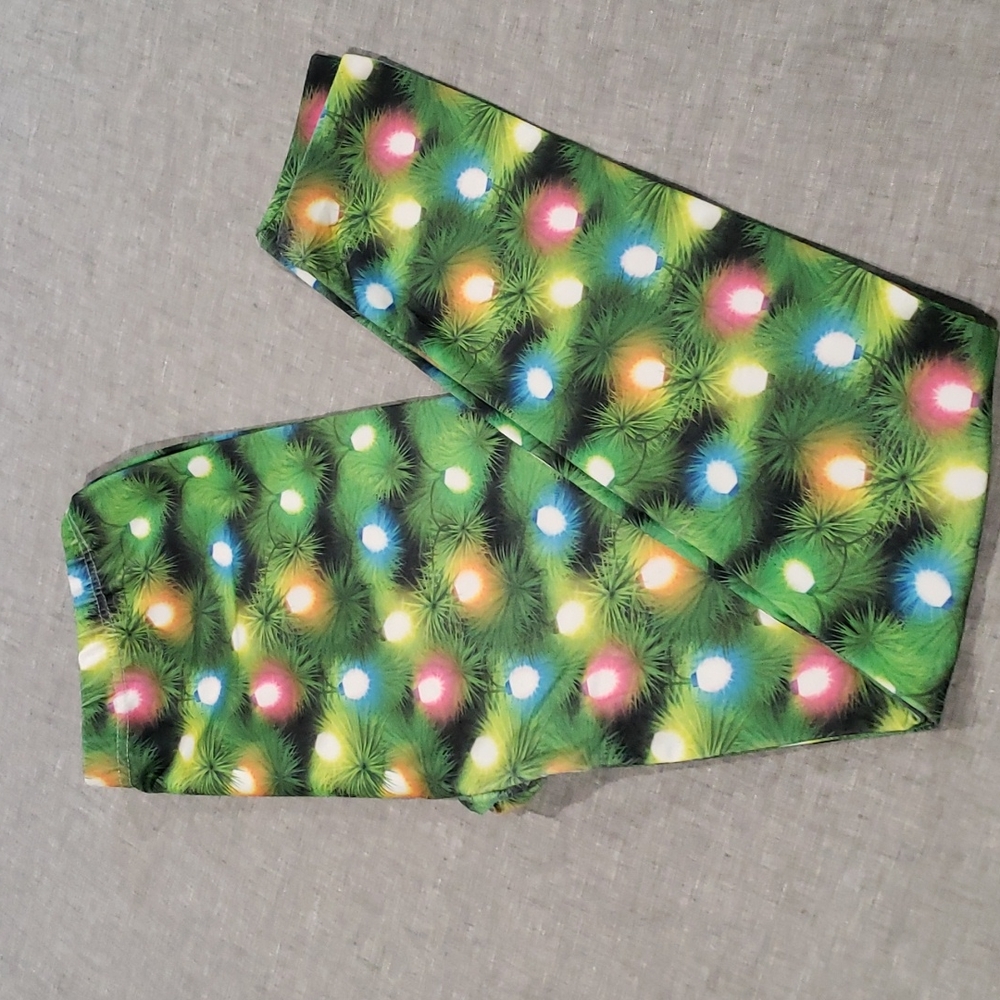 Christmas Lights Fleece lined leggings